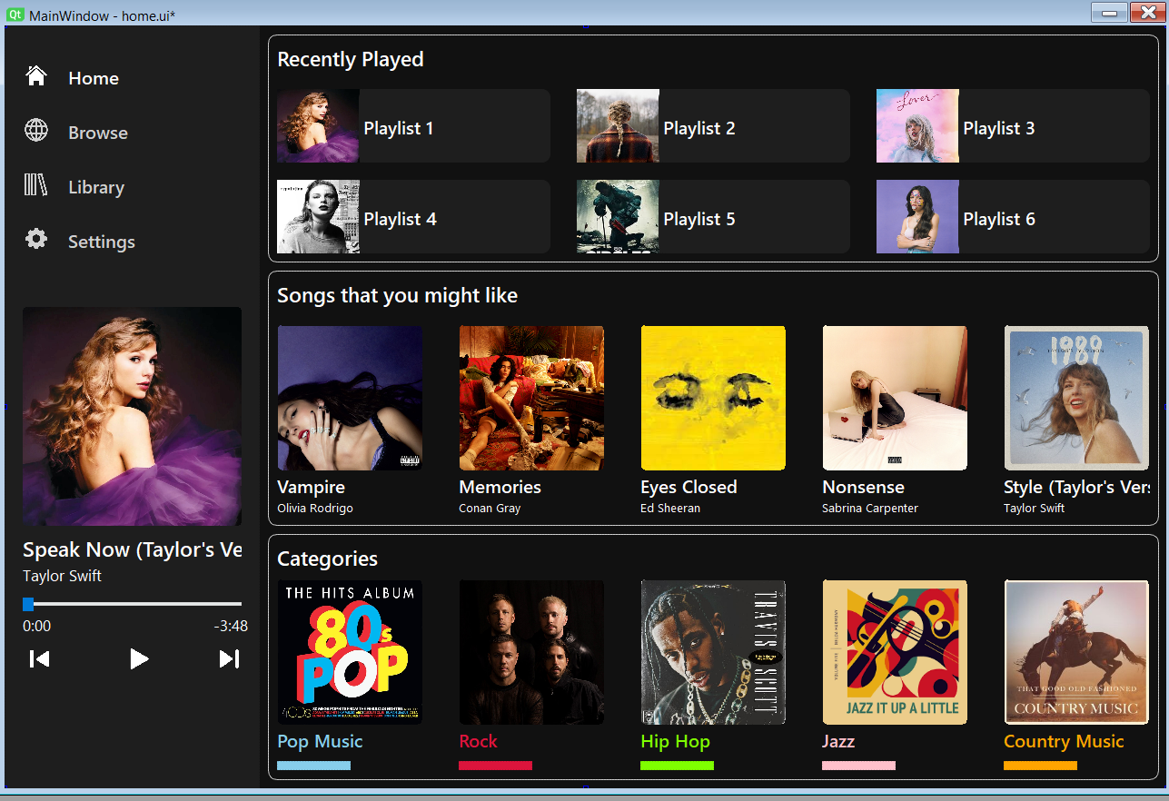 Music Streaming Service preview